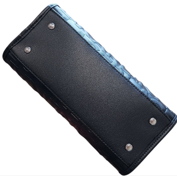 Karl Lagerfeld Paris Embossed Legacy Maybelle Satchel Crossbody Pouch - Picture 6 of 10